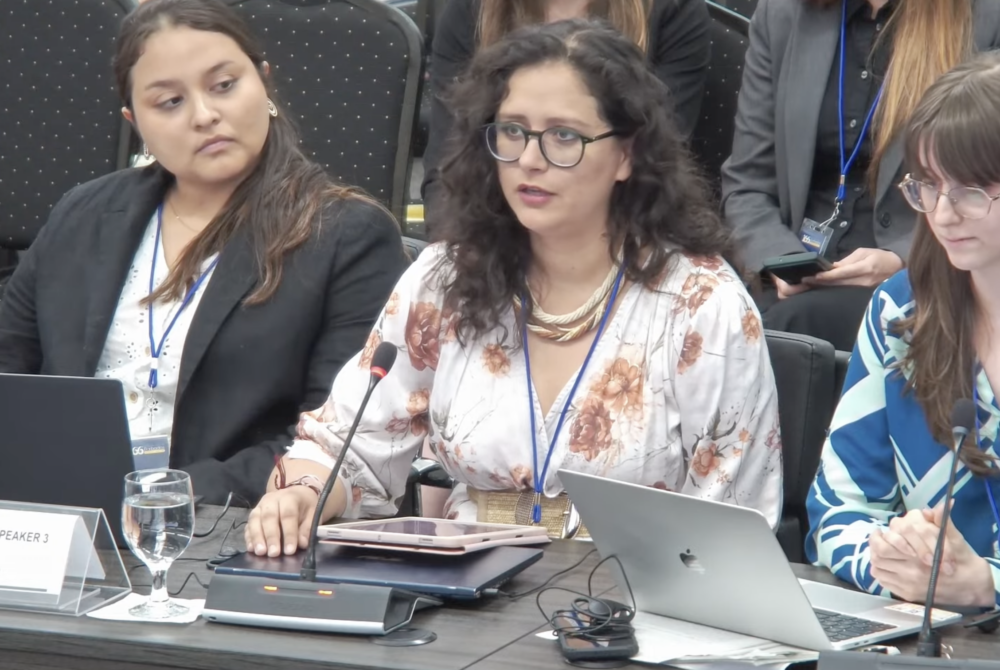 students testifying at the IACHR in Barbados